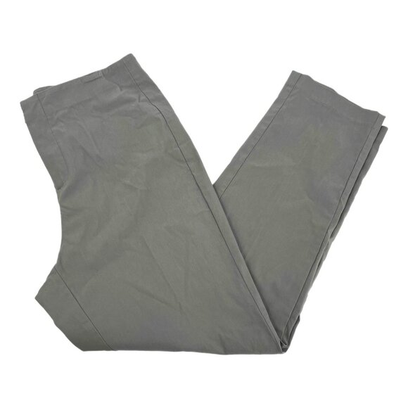NIC+ZOE Gray Mid-Rise Straight-Leg Trousers | Size 10 - Picture 1 of 11